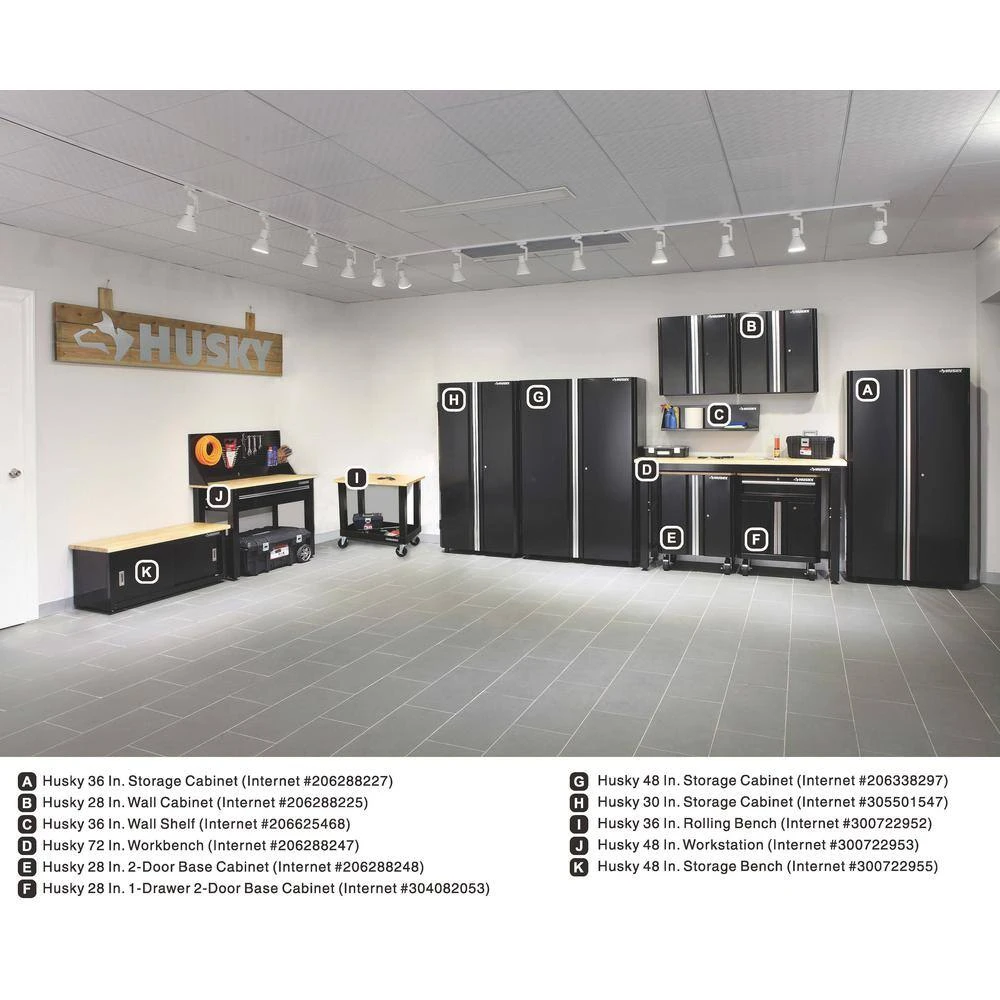 Husky Ready-To-Assemble 3 Ft. Portable Solid Wood Top Workbench With Casters In Black 9 Husky Ready-To-Assemble 3 Ft. Portable Solid Wood Top Workbench With Casters In Black - Image 7