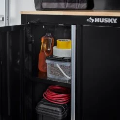 Husky Ready-to-Assemble 80 In. W X 19.5 In. D Steel Garage Workstation In Black -Husky Tools Shop husky workbenches g79009s1 us a0 1000