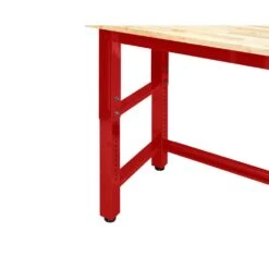 Husky 8 Ft. Adjustable Height Solid Wood Top Workbench In Red For Ready To Assemble Steel Garage Storage System -Husky Tools Shop husky workbenches g9600r us1 77 1000