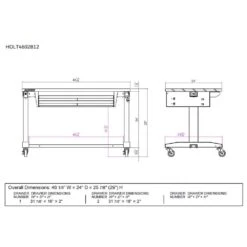 Husky 46 In. W X 24 In. D 2-Drawer Adjustable Height White Worktable With Solid Wood Top -Husky Tools Shop husky workbenches holt4602bj2 31 1000