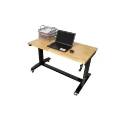 Husky 46 In. W X 24 In. DAdjustable Height Black Workbench Table With Solid Wood Top 21 Husky 46 In. W X 24 In. DAdjustable Height Black Workbench Table With Solid Wood Top -Husky Tools Shop husky workbenches holt46xdb12 1d 1000