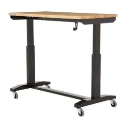 Husky 46 In. W X 24 In. DAdjustable Height Black Workbench Table With Solid Wood Top 22 Husky 46 In. W X 24 In. DAdjustable Height Black Workbench Table With Solid Wood Top -Husky Tools Shop husky workbenches holt46xdb12 66 1000
