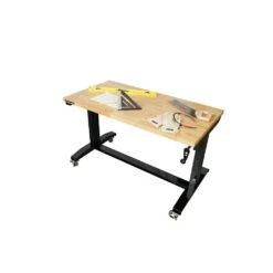 Husky 46 In. W X 24 In. DAdjustable Height Black Workbench Table With Solid Wood Top 20 Husky 46 In. W X 24 In. DAdjustable Height Black Workbench Table With Solid Wood Top -Husky Tools Shop husky workbenches holt46xdb12 a0 1000
