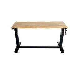 Husky 46 In. Wide X 18 In. Deep Adjustable Height Work Table With Wood Top, Gloss Black -Husky Tools Shop husky workbenches holt46xdb13 1f 1000