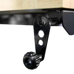 Husky 46 In. Wide X 18 In. Deep Adjustable Height Work Table With Wood Top, Gloss Black -Husky Tools Shop husky workbenches holt46xdb13 44 1000