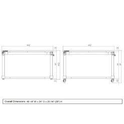 Husky 46 In. Adjustable Height Work Table In White -Husky Tools Shop husky workbenches holt46xdbj2 d4 1000