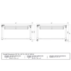 Husky 52 In. W X 24 In. D 2-Drawer Adjustable Height Blaxk Work Table With Solid Wood Top -Husky Tools Shop husky workbenches holt5202b12 d4 1000