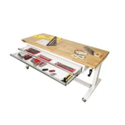 Husky Tool Storage 62 In. W White Adjustable Height Work Table With 2-Drawers 19 Husky Tool Storage 62 In. W White Adjustable Height Work Table With 2-Drawers -Husky Tools Shop husky workbenches holt6202bj2 1d 1000