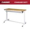 Husky Tool Storage 62 In. W White Adjustable Height Work Table With 2-Drawers -Husky Tools Shop husky workbenches holt6202bj2 64 1000