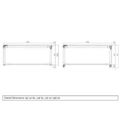 Husky 62 In. W X 24 In. D Adjustable Height White Worktable With Solid Wood Top 25 Husky 62 In. W X 24 In. D Adjustable Height White Worktable With Solid Wood Top -Husky Tools Shop husky workbenches holt62xdbj2 d4 1000