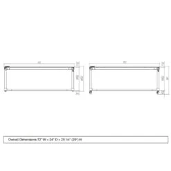 Husky 72 In. W X 24 In. D Adjustable Height Black Worktable With Solid Wood Top -Husky Tools Shop husky workbenches holt72xdb11 31 1000