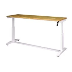 Husky 72 In. W X 24 In. D Adjustable Height White Workbench With Solid Wood Top -Husky Tools Shop husky workbenches holt72xdbj2 c3 1000