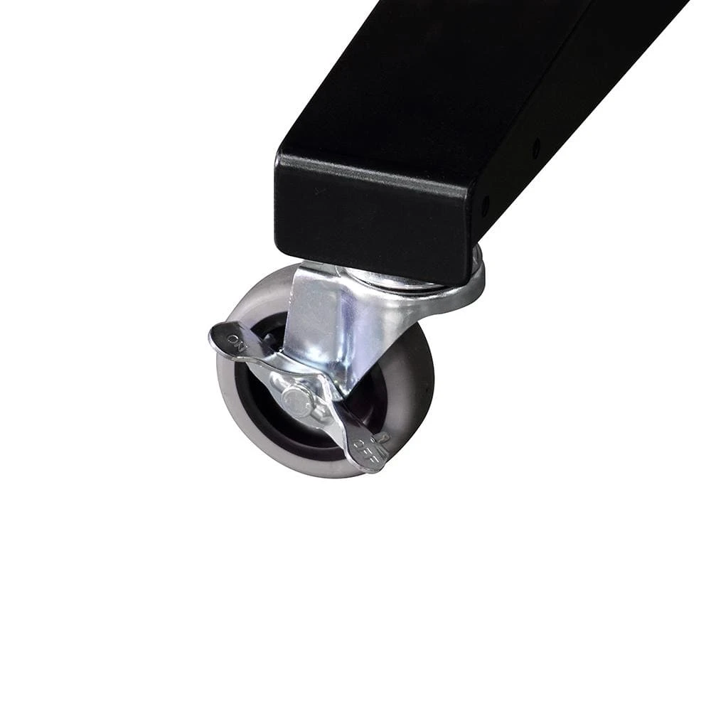 Husky 72 In. W X 24 In. D 2-Drawer Adjustable Height Black Workbench Table With Solid Wood Top 11 Husky 72 In. W X 24 In. D 2-Drawer Adjustable Height Black Workbench Table With Solid Wood Top - Image 9