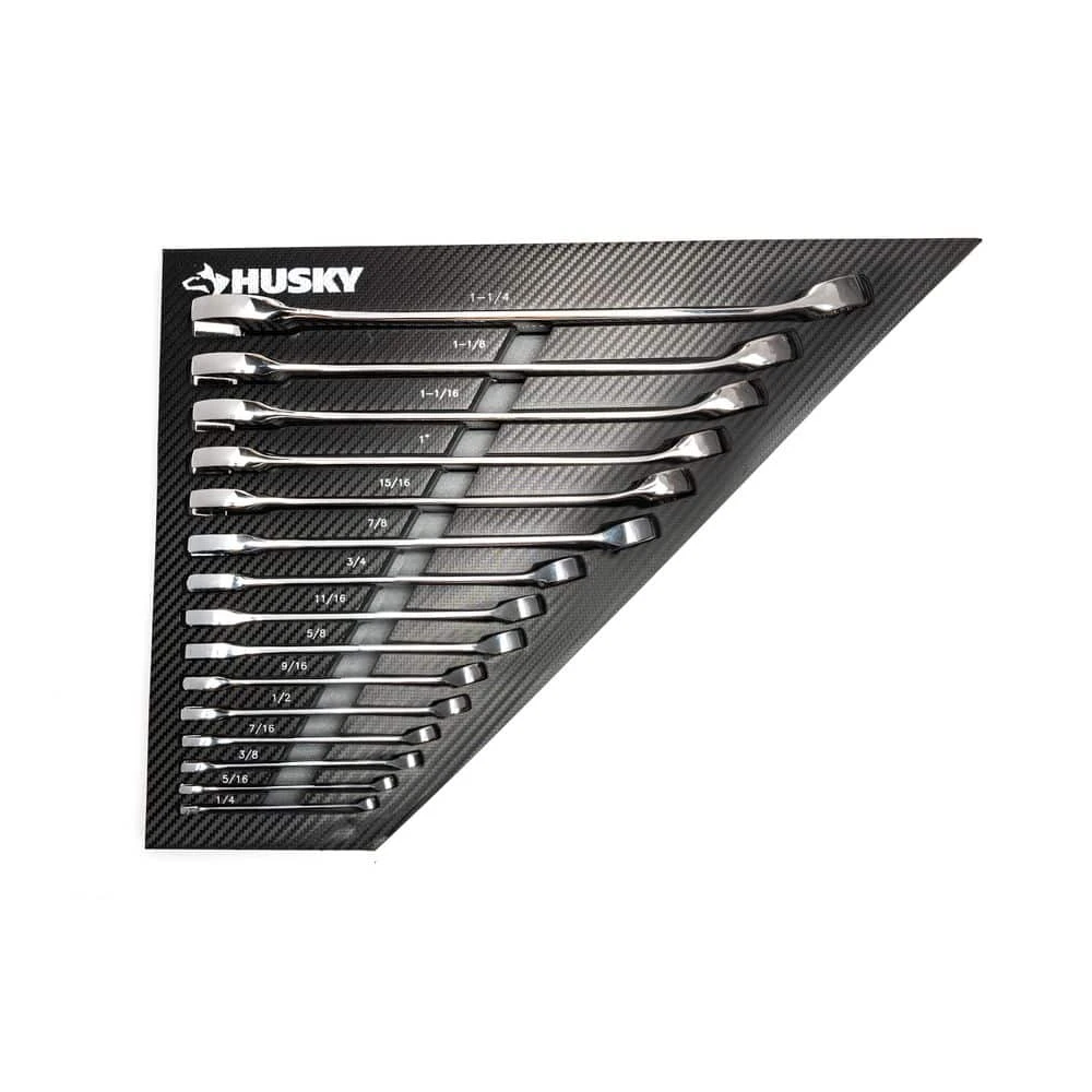 Husky SAE Combination Wrench Set With EVA Storage Tray (15-Piece) 3 Husky SAE Combination Wrench Set With EVA Storage Tray (15-Piece)