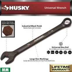 Husky Universal Metric Combination Wrench (10-Piece) -Husky Tools Shop husky wrench sets hxlspw10pcmm 05 40 1000