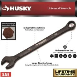 Husky Universal SAE Combination Wrench (10-Piece) -Husky Tools Shop husky wrench sets hxlspw10sae 05 40 1000