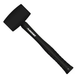 Husky 16 Oz. Black Rubber Mallet Fiberglass Handle