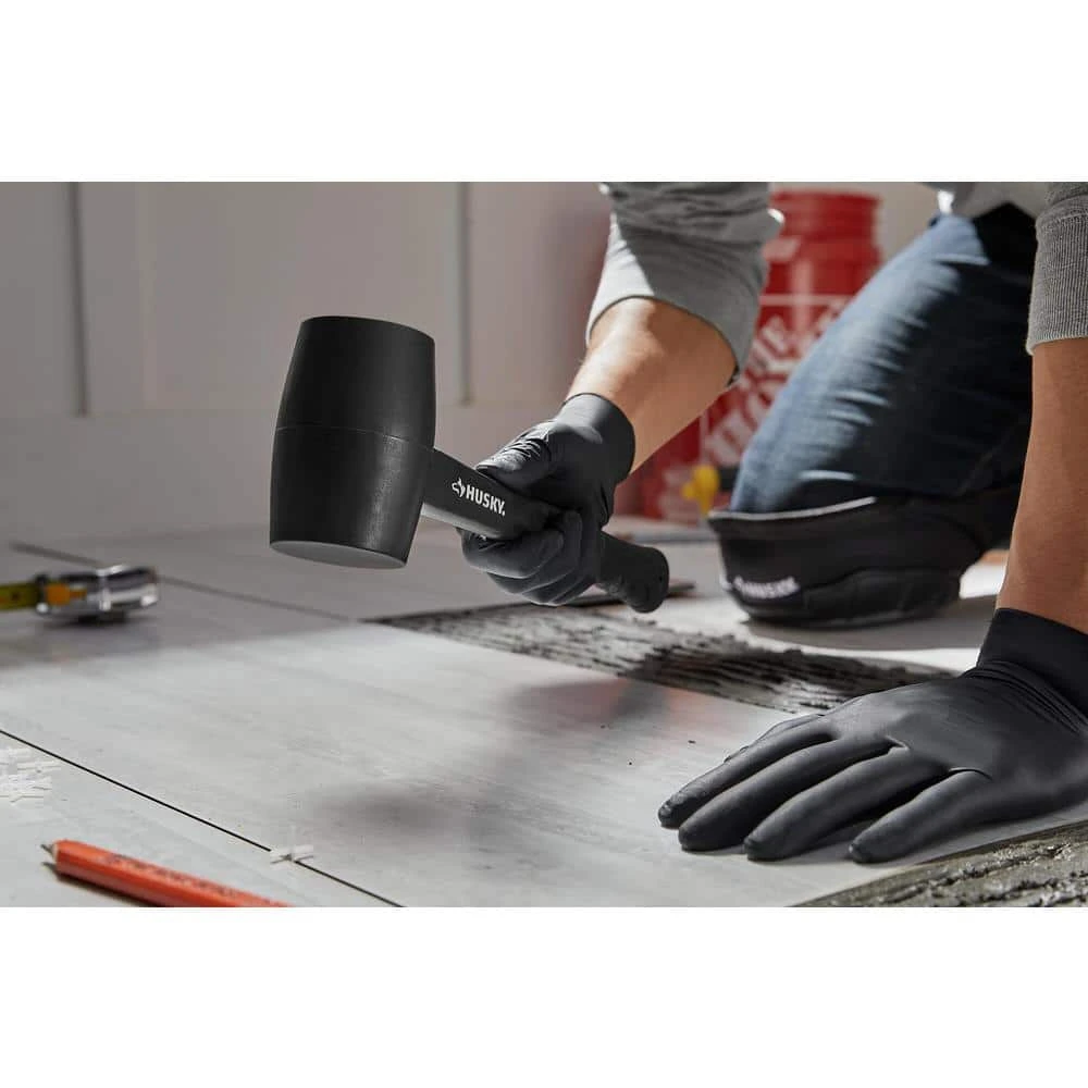 Husky 16 Oz. Black Rubber Mallet Fiberglass Handle 4 Husky 16 Oz. Black Rubber Mallet Fiberglass Handle - Image 2