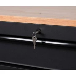 Husky 56 In. W X 27.6 In. D 10-Drawer Matte Black Heavy-Duty Mobile Workbench With Pegboard And Top Cabinets -Husky Tools Shop matte black husky mobile workbenches h56ultwsmb 77 1000