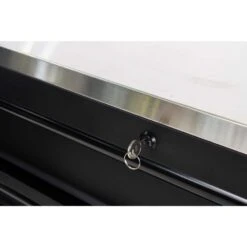 Husky 84 In. W X 24 In. D 9-Drawer Heavy-Duty Mobile Workbench With Stainless Steel Top In Matte Black -Husky Tools Shop matte black husky mobile workbenches hotc8409bb1m 1d 1000