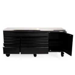 Husky 84 In. W X 24 In. D 9-Drawer Heavy-Duty Mobile Workbench With Stainless Steel Top In Matte Black -Husky Tools Shop matte black husky mobile workbenches hotc8409bb1m 44 1000