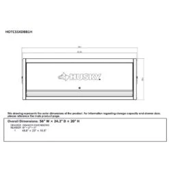 Husky Modular Tool Storage 55 In. W X 24 In. D Heavy Duty Matte Black Top Tool Chest -Husky Tools Shop matte black husky side tool cabinets lockers hotc55xdbb1h fa 1000
