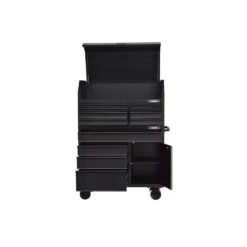 Husky HD 46 In. Wide 24.5 In. Deep 12-Drawer Tool Chest And Rolling Cab Set, Matte Black -Husky Tools Shop matte black husky tool chest combos hotc4612bb1s 44 1000