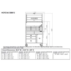 Husky HD 46 In. Wide 24.5 In. Deep 12-Drawer Tool Chest And Rolling Cab Set, Matte Black -Husky Tools Shop matte black husky tool chest combos hotc4612bb1s a0 1000
