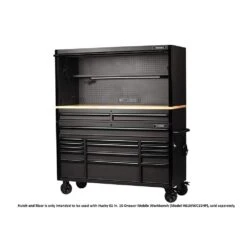 Husky Tool Storage 61 In. W X 23 In. D Heavy Duty Top Tool Chest With Riser -Husky Tools Shop matte black husky top tool chests 61hutch 66 1000