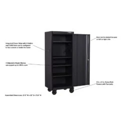 Husky Tool Storage 27 In. W X 23 In. D Heavy Duty Matte Black 4-Shelf Rolling Side Tool Locker 18 Husky Tool Storage 27 In. W X 23 In. D Heavy Duty Matte Black 4-Shelf Rolling Side Tool Locker -Husky Tools Shop matte black side tool cabinets lockers h27locker4 a0 1000