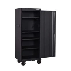 Husky Tool Storage 27 In. W X 23 In. D Heavy Duty Matte Black 4-Shelf Rolling Side Tool Locker 26 Husky Tool Storage 27 In. W X 23 In. D Heavy Duty Matte Black 4-Shelf Rolling Side Tool Locker -Husky Tools Shop matte black side tool cabinets lockers h27locker4 fa 1000