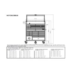 Husky 56 In. W X 22 In. D Heavy Duty 23-Drawer Combination Rolling Tool Chest And Top Tool Cabinet Set In Matte Black -Husky Tools Shop matte black with black finishes husky tool chest combos hotc5623bb2s 31 1000
