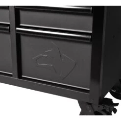 Husky 61 In. W X 23 In. D Heavy Duty 15-Drawer Mobile Workbench Tool Chest With Solid Wood Top In Matte Black -Husky Tools Shop matte black with black trim husky mobile workbenches h61mwc15hp c 44 1000