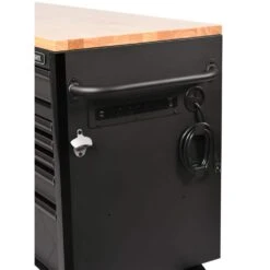 Husky 61 In. W X 23 In. D Heavy Duty 15-Drawer Mobile Workbench Tool Chest With Solid Wood Top In Matte Black -Husky Tools Shop matte black with black trim husky mobile workbenches h61mwc15hp c 76 1000