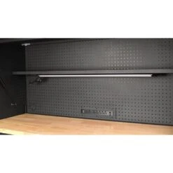 Husky 61 In. W X 23 In. D Heavy-Duty 17-Drawer Mobile Workbench Cabinet With Riser And Hutch In Matte Black -Husky Tools Shop matte black with black trim husky mobile workbenches h61mwc15hutch fa 1000