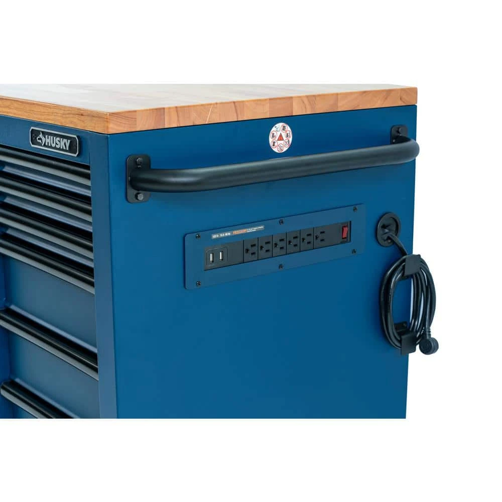Husky Tool Storage Heavy Duty 84 In. W X 24 In. D Matte Blue Mobile Workbench Cabinet 11 Husky Tool Storage Heavy Duty 84 In. W X 24 In. D Matte Blue Mobile Workbench Cabinet - Image 9