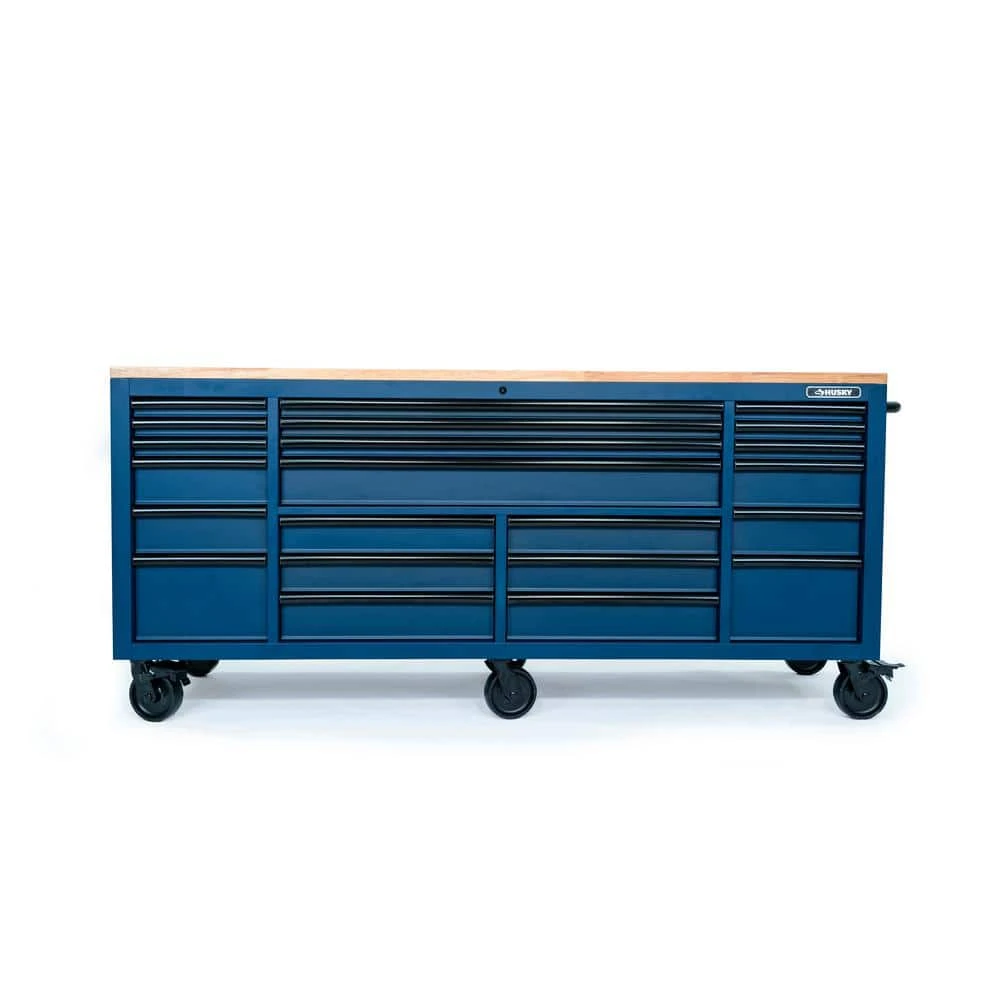 Husky Tool Storage Heavy Duty 84 In. W X 24 In. D Matte Blue Mobile Workbench Cabinet 8 Husky Tool Storage Heavy Duty 84 In. W X 24 In. D Matte Blue Mobile Workbench Cabinet - Image 6