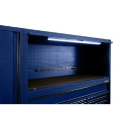 Husky Heavy-Duty 61 In. W Top Chest Hutch, Matte Blue -Husky Tools Shop matte blue husky side tool cabinets lockers hotc8010bl1u 4f 1000