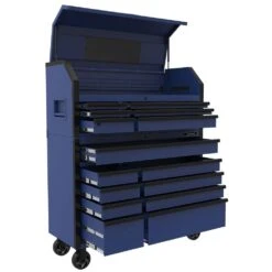 Husky Heavy-Duty 52 In. W 15-Drawer Matte Blue Steel Rolling Tool Chest Combo -Husky Tools Shop matte blue husky tool chest combos h52ch6tr9hdv4bl a0 1000
