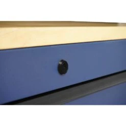 Husky 52 In. W X 25 In. D Heavy Duty 9-Drawer Mobile Workbench Tool Chest With Adjustable-Height Solid Wood Top In Matte Blue 21 Husky 52 In. W X 25 In. D Heavy Duty 9-Drawer Mobile Workbench Tool Chest With Adjustable-Height Solid Wood Top In Matte Blue -Husky Tools Shop matte blue with black trim husky mobile workbenches holc5209bl1m 1d 1000