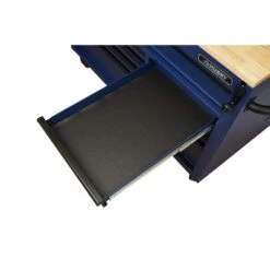 Husky 52 In. W X 25 In. D Heavy Duty 9-Drawer Mobile Workbench Tool Chest With Adjustable-Height Solid Wood Top In Matte Blue 29 Husky 52 In. W X 25 In. D Heavy Duty 9-Drawer Mobile Workbench Tool Chest With Adjustable-Height Solid Wood Top In Matte Blue -Husky Tools Shop matte blue with black trim husky mobile workbenches holc5209bl1m 76 1000