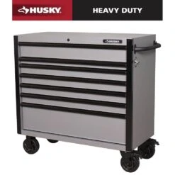 Husky Heavy Duty 42 In. 7-Drawer Matte Gray Rolling Tool Cabinet