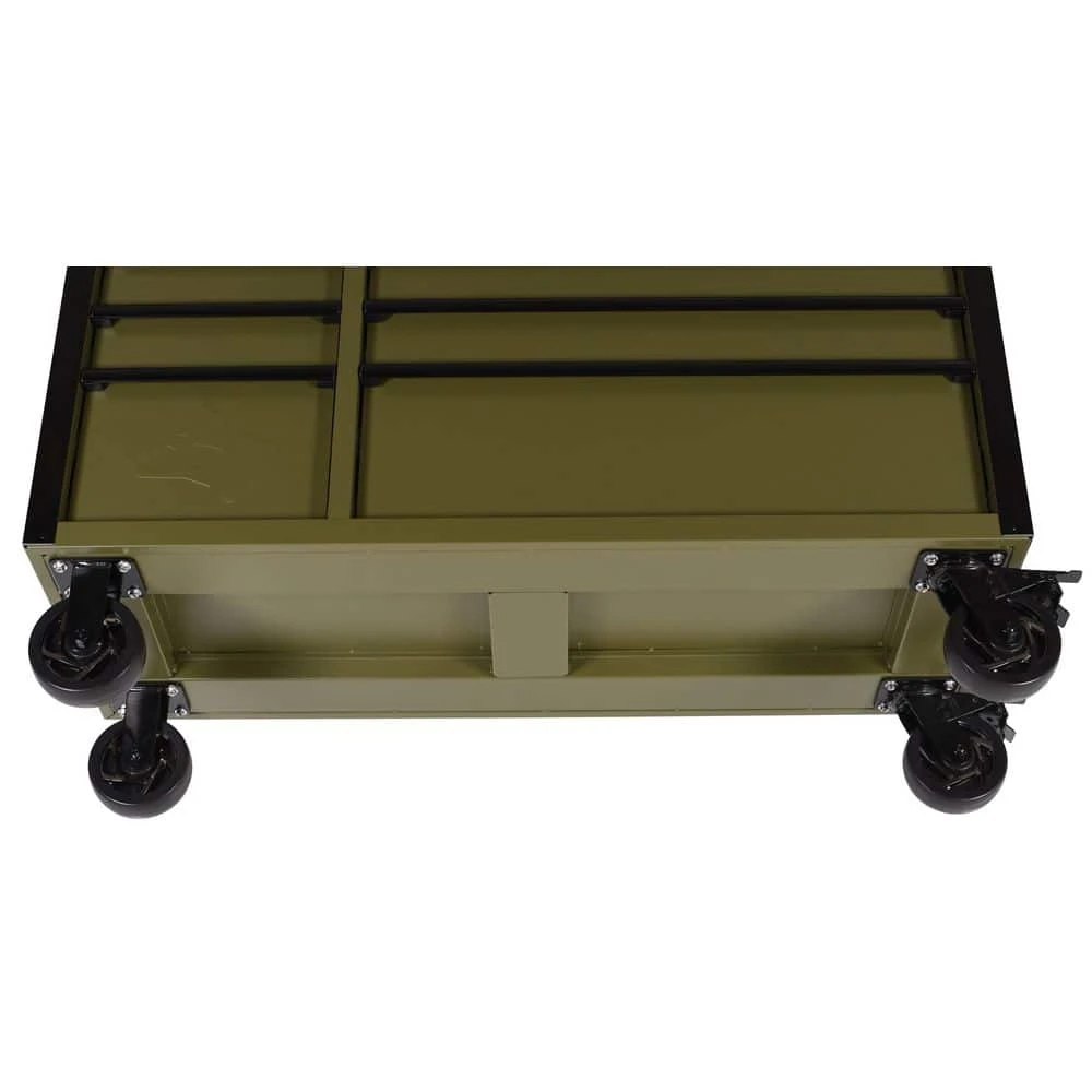 Husky Heavy Duty 52 In. W 9-Drawer Matte Army Green Rolling Tool Cabinet 7 Husky Heavy Duty 52 In. W 9-Drawer Matte Army Green Rolling Tool Cabinet - Image 5
