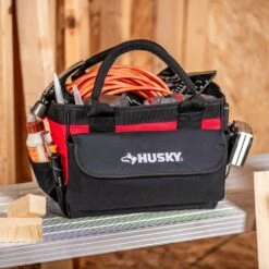 Husky 14 In. Open Tool Bag With 15 Pockets -Husky Tools Shop multi colored husky tool bags hd60088a th fa 1000