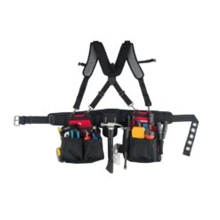 Husky Contractors 2-Bag Work Tool Belt With Suspenders -Husky Tools Shop multi colored husky tool belts hd00166 40 1000