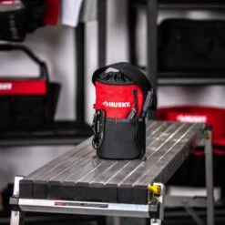 Husky 5 In. 10 Pocket Utility Sack Tool Bag -Husky Tools Shop red black husky tool bags hd50200 th 31 1000