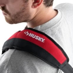Husky 3.5 In. Detachable Padded Tool Bag Shoulder Strap -Husky Tools Shop red black husky tool bags hd50300 th a0 1000