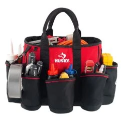 Husky 14 In. 15 Pocket Open Top Supply Tool Bag -Husky Tools Shop red black husky tool bags hd60014 th 40 1000