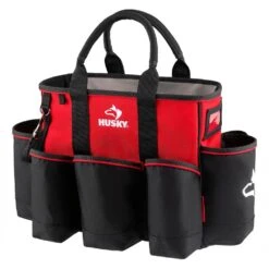 Husky 14 In. 15 Pocket Open Top Supply Tool Bag -Husky Tools Shop red black husky tool bags hd60014 th 66 1000