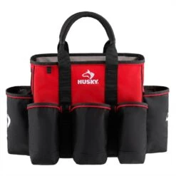 Husky 14 In. 15 Pocket Open Top Supply Tool Bag -Husky Tools Shop red black husky tool bags hd60014 th 77 1000